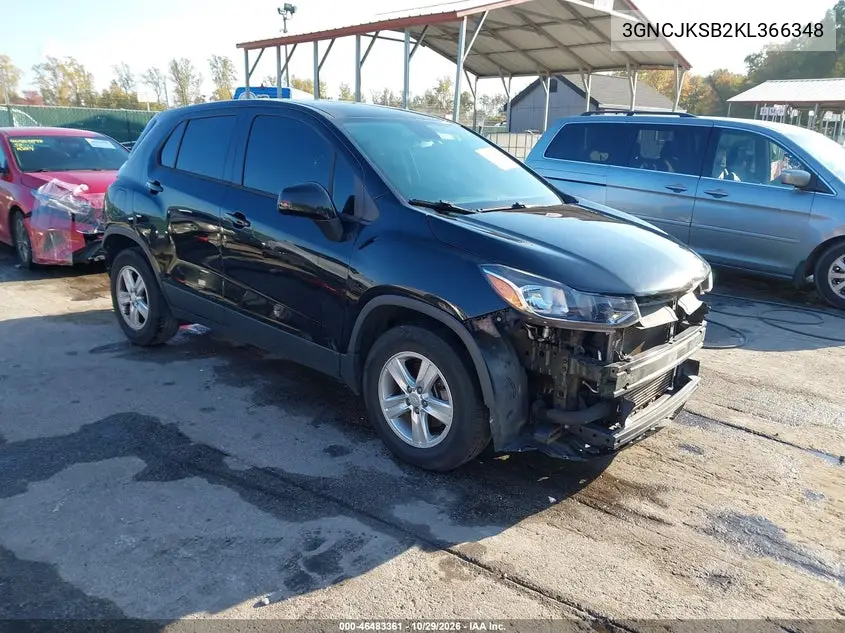 CHEVROLET TRAX 2019, VIN 3GNCJKSB2KL366348