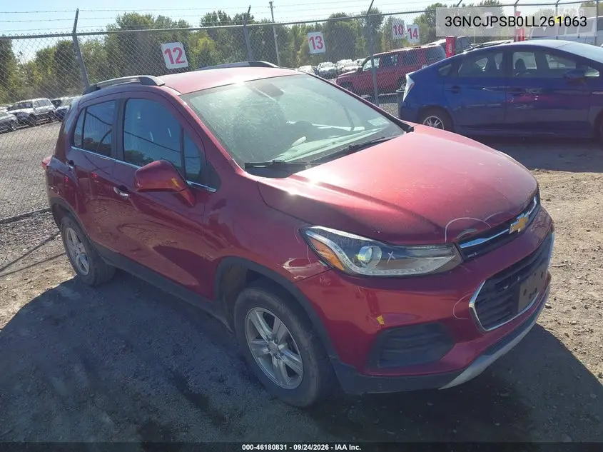CHEVROLET TRAX 2020, VIN 3GNCJPSB0LL261063