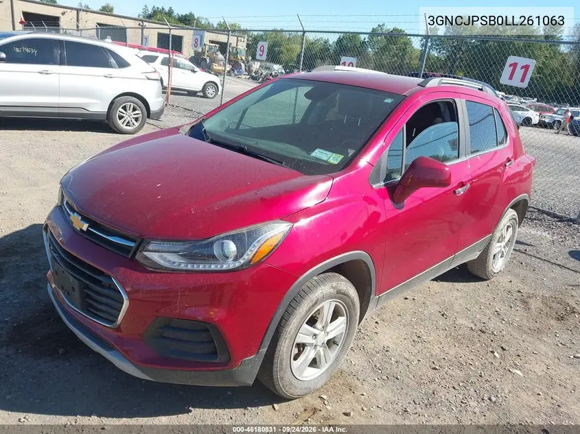 2020 CHEVROLET TRAX VIN 3GNCJPSB0LL261063 — фото 2