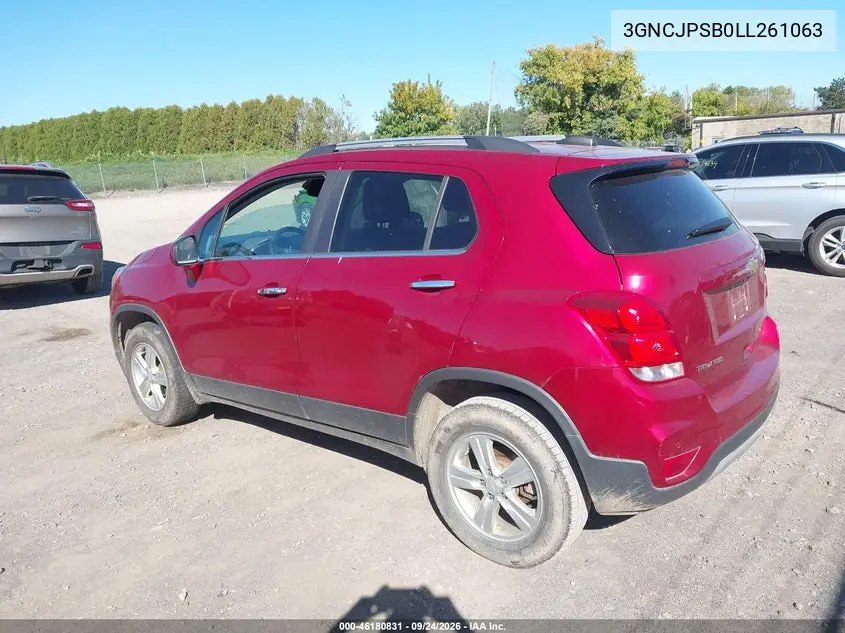 2020 CHEVROLET TRAX VIN 3GNCJPSB0LL261063 — фото 3