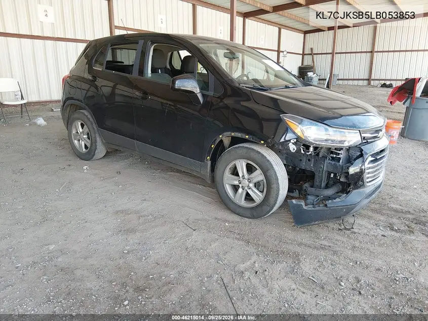 CHEVROLET TRAX 2020, VIN KL7CJKSB5LB053853