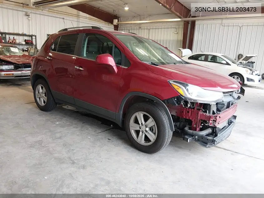 CHEVROLET TRAX 2020, VIN 3GNCJLSB3LL203473