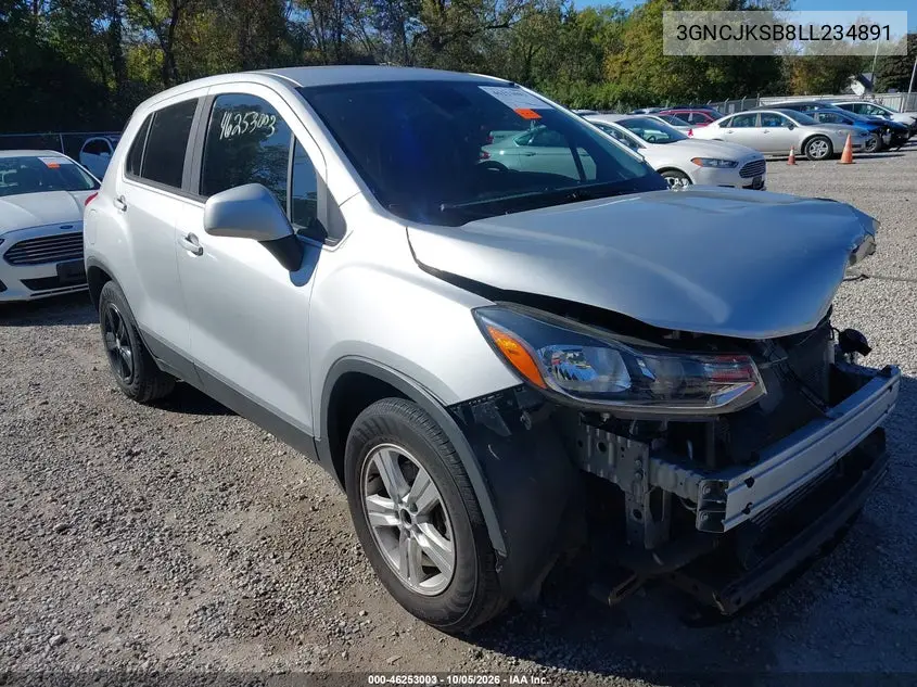 CHEVROLET TRAX 2020, VIN 3GNCJKSB8LL234891