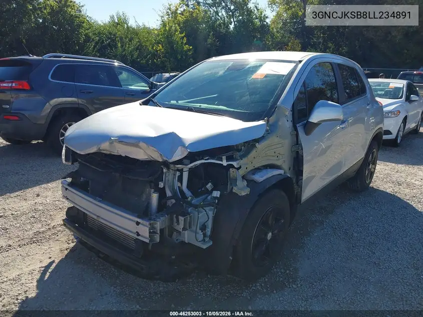 2020 CHEVROLET TRAX VIN 3GNCJKSB8LL234891 — фото 2