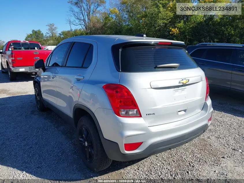 2020 CHEVROLET TRAX VIN 3GNCJKSB8LL234891 — фото 3