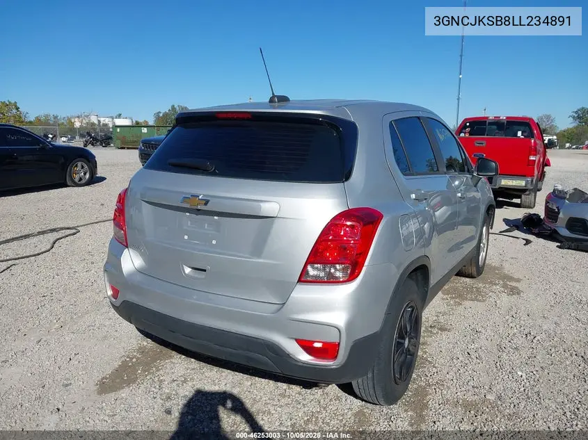 2020 CHEVROLET TRAX VIN 3GNCJKSB8LL234891 — фото 4