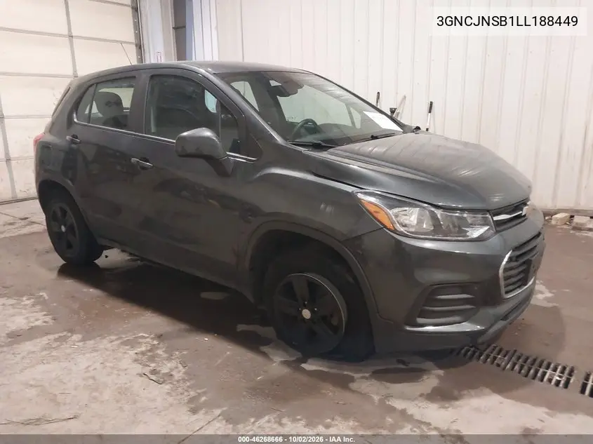 CHEVROLET TRAX 2020, VIN 3GNCJNSB1LL188449