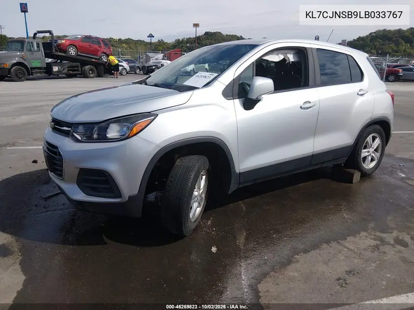 2020 CHEVROLET TRAX VIN KL7CJNSB9LB033767 — фото 2