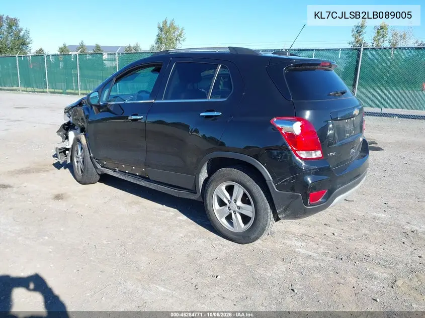 2020 CHEVROLET TRAX VIN KL7CJLSB2LB089005 — фото 3