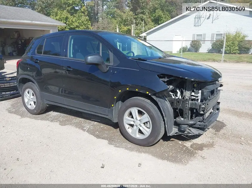 CHEVROLET TRAX 2020, VIN KL7CJNSB5LB030509