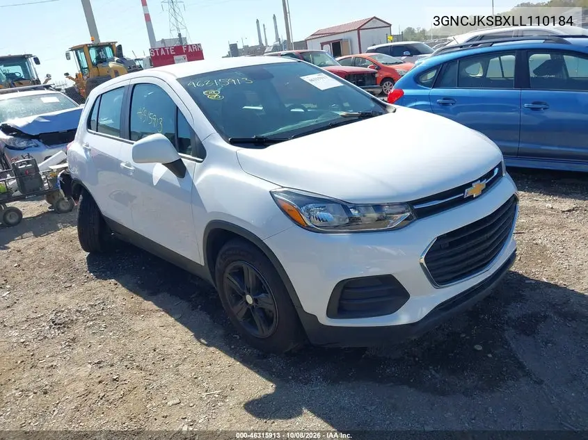 CHEVROLET TRAX 2020, VIN 3GNCJKSBXLL110184