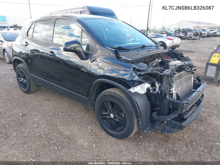 CHEVROLET TRAX 2020, VIN KL7CJNSB6LB326087