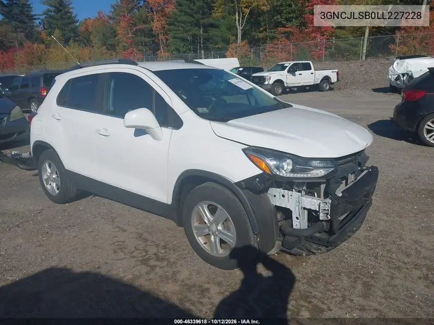CHEVROLET TRAX 2020, VIN 3GNCJLSB0LL227228