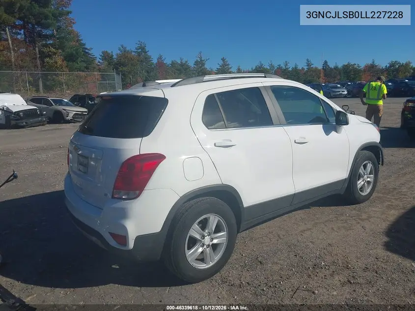 2020 CHEVROLET TRAX VIN 3GNCJLSB0LL227228 — фото 4