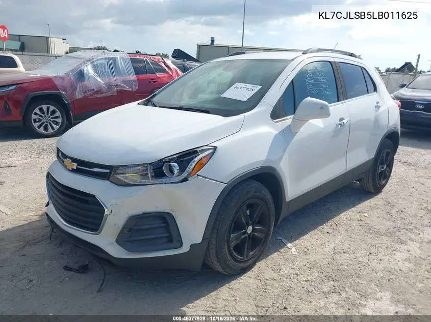 2020 CHEVROLET TRAX VIN KL7CJLSB5LB011625 — фото 2