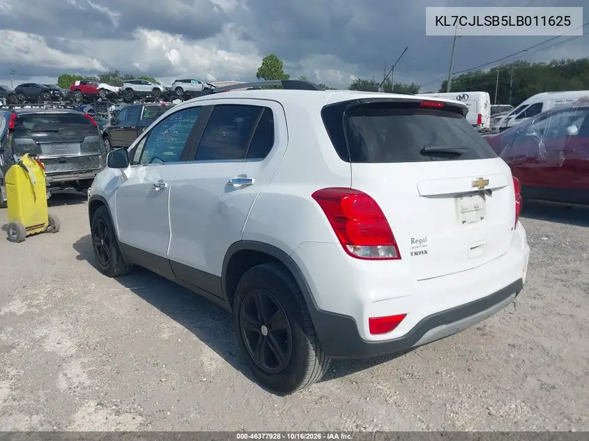 2020 CHEVROLET TRAX VIN KL7CJLSB5LB011625 — фото 3