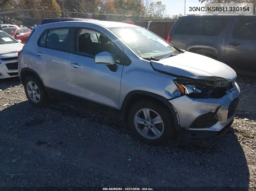 CHEVROLET TRAX 2020, VIN 3GNCJKSB5LL330154
