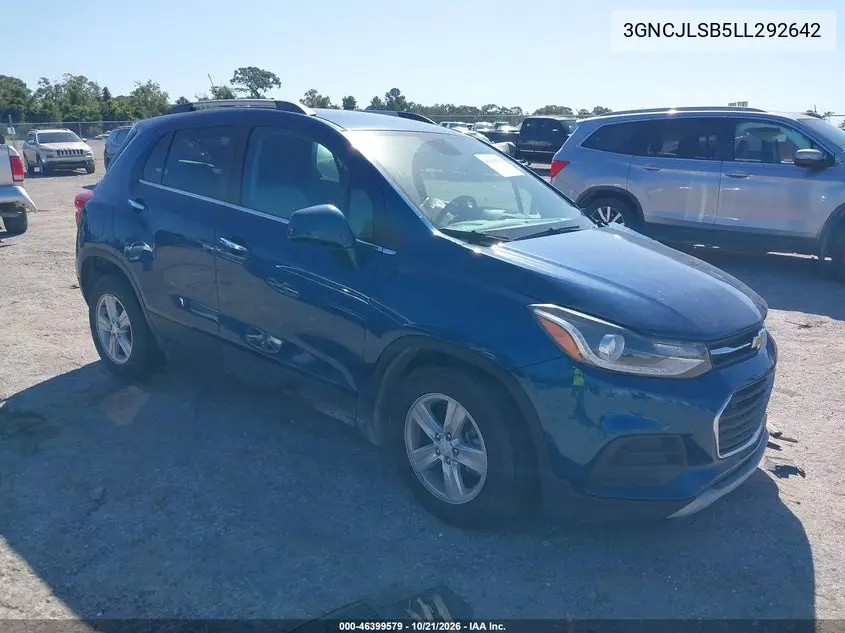 CHEVROLET TRAX 2020, VIN 3GNCJLSB5LL292642