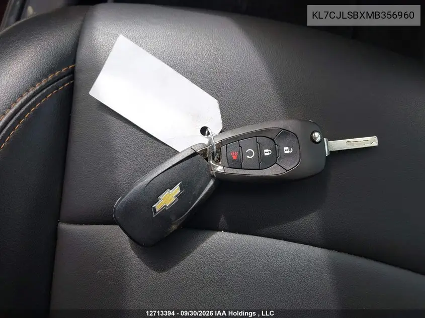 2021 CHEVROLET TRAX VIN KL7CJLSBXMB356960 — фото 11