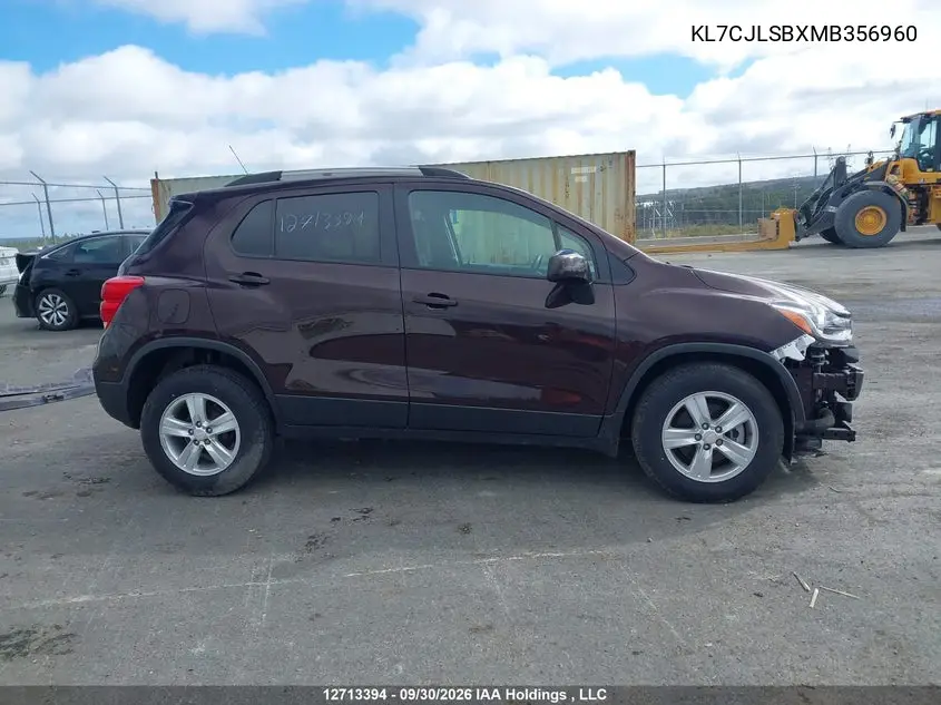 2021 CHEVROLET TRAX VIN KL7CJLSBXMB356960 — фото 14