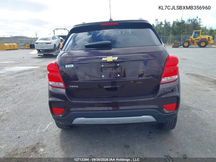 2021 CHEVROLET TRAX VIN KL7CJLSBXMB356960 — фото 17
