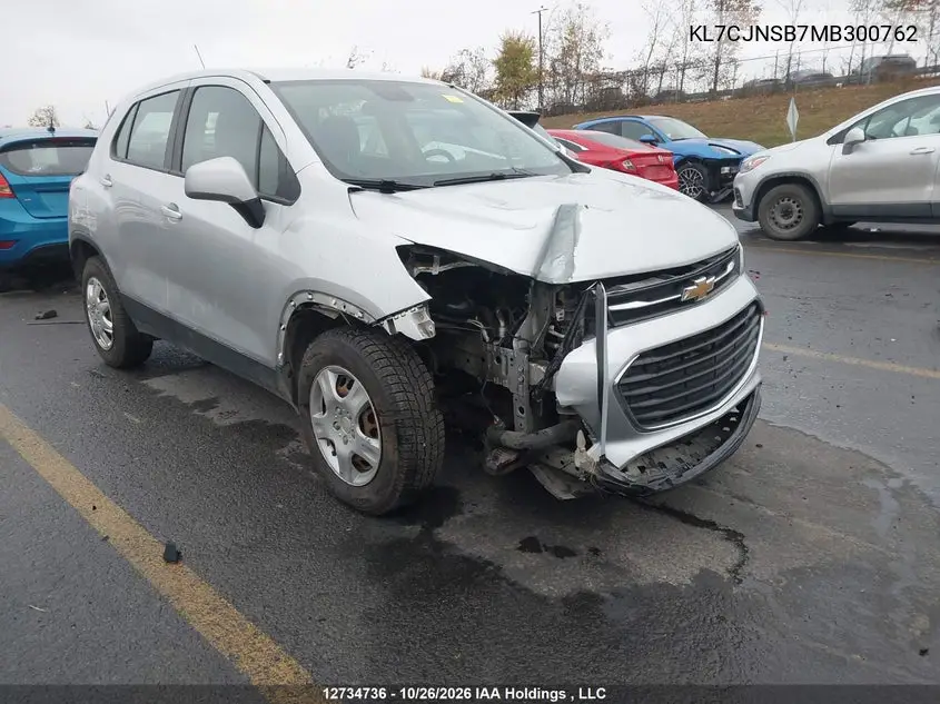 CHEVROLET TRAX 2021, VIN KL7CJNSB7MB300762