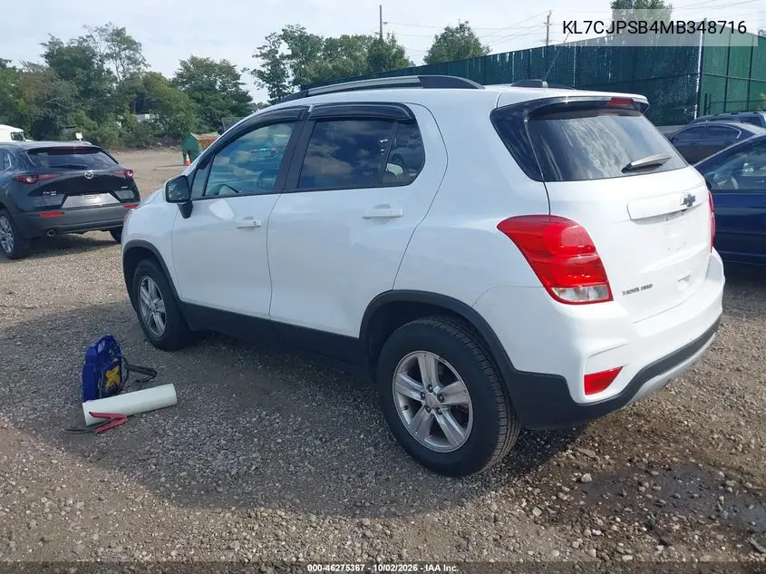 2021 CHEVROLET TRAX VIN KL7CJPSB4MB348716 — фото 3