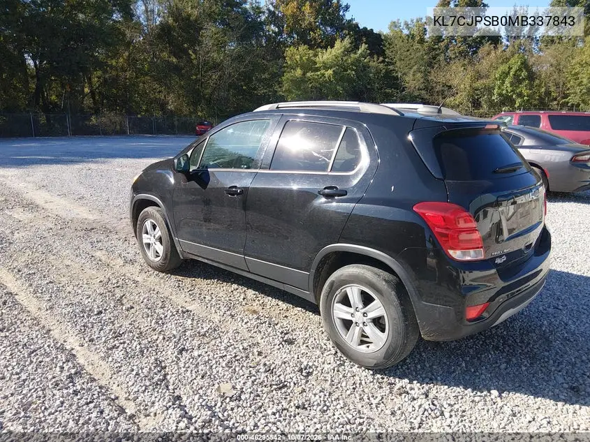 2021 CHEVROLET TRAX VIN KL7CJPSB0MB337843 — фото 3