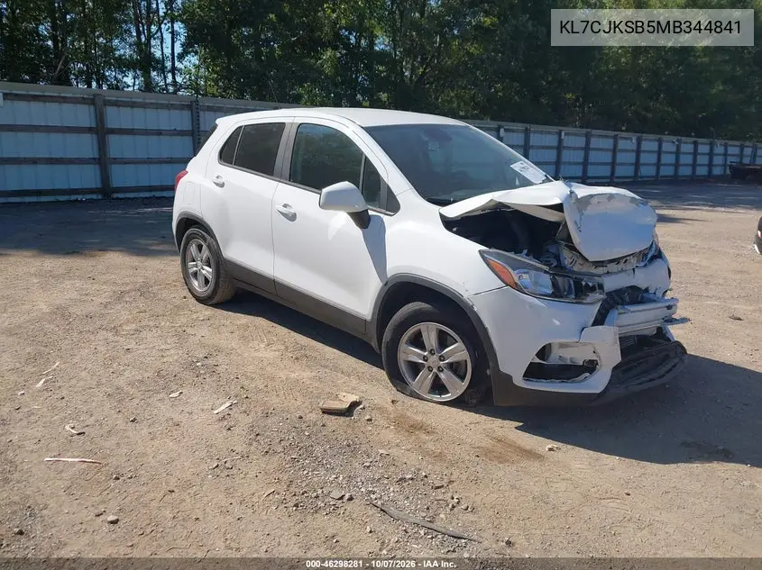 CHEVROLET TRAX 2021, VIN KL7CJKSB5MB344841