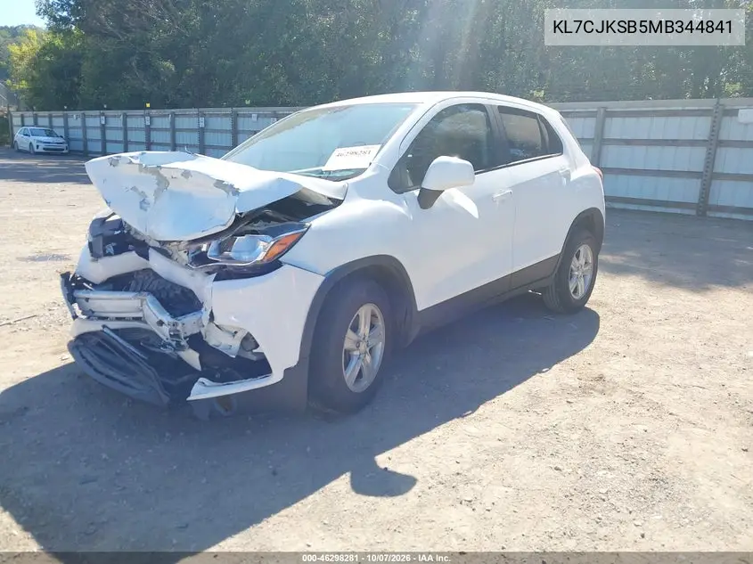 2021 CHEVROLET TRAX VIN KL7CJKSB5MB344841 — фото 2