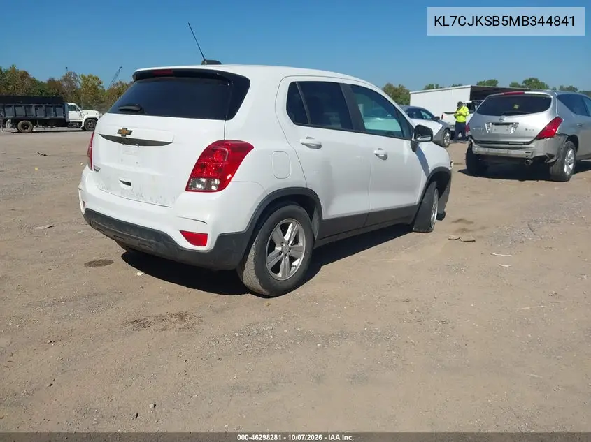 2021 CHEVROLET TRAX VIN KL7CJKSB5MB344841 — фото 4