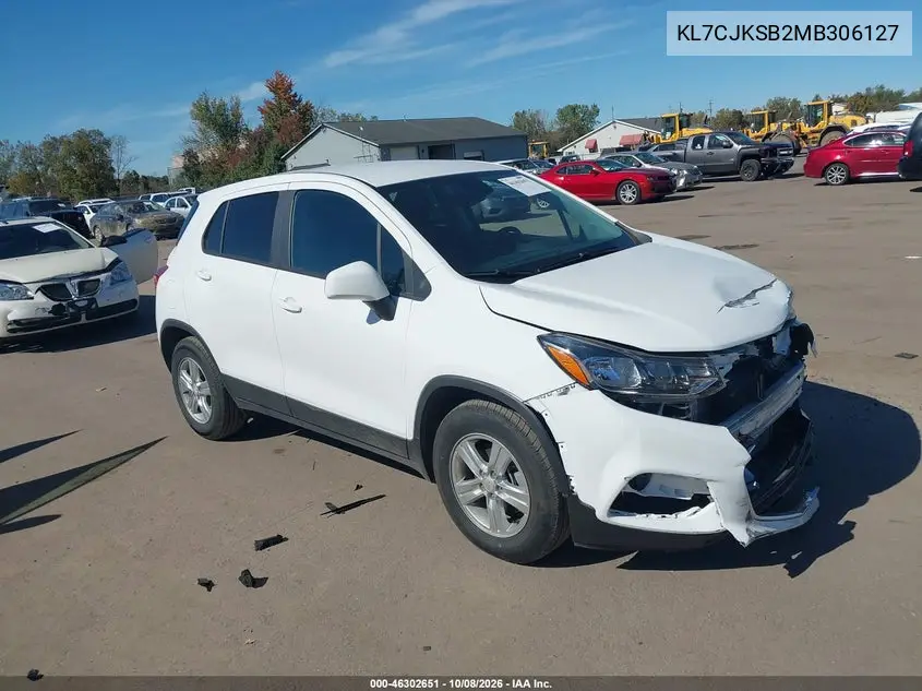 CHEVROLET TRAX 2021, VIN KL7CJKSB2MB306127