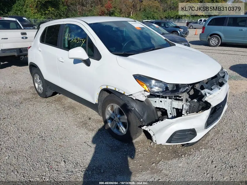 CHEVROLET TRAX 2021, VIN KL7CJKSB5MB310379