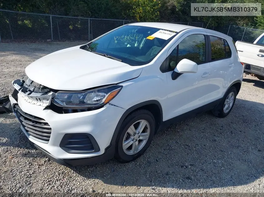 2021 CHEVROLET TRAX VIN KL7CJKSB5MB310379 — фото 2