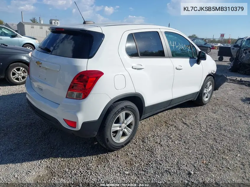 2021 CHEVROLET TRAX VIN KL7CJKSB5MB310379 — фото 4
