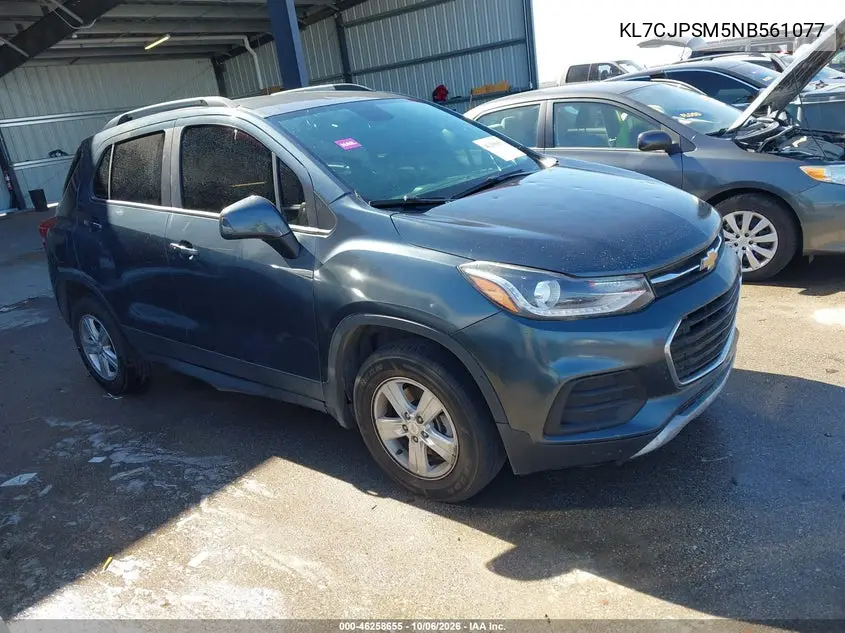 CHEVROLET TRAX 2022, VIN KL7CJPSM5NB561077