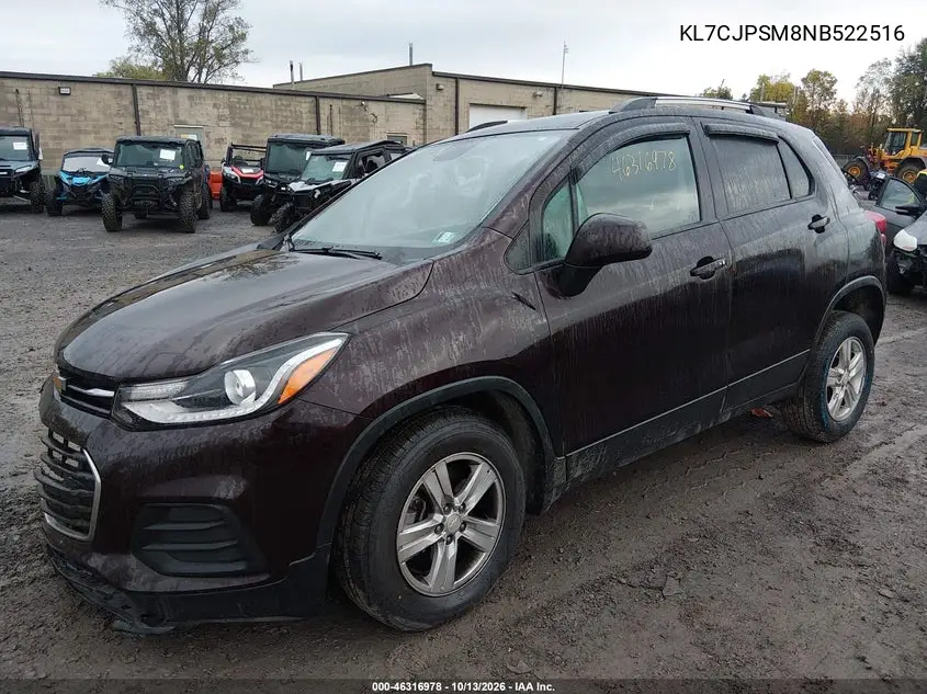 2022 CHEVROLET TRAX VIN KL7CJPSM8NB522516 — фото 2