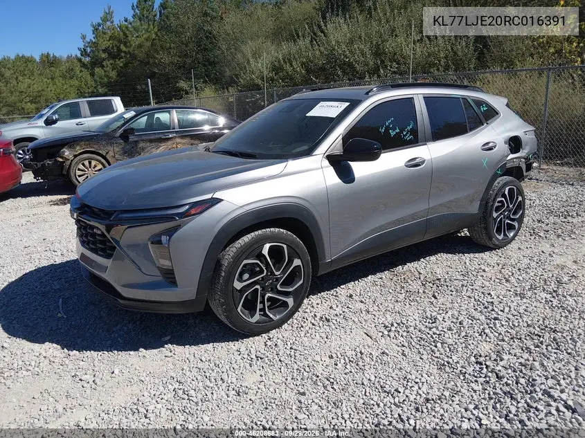 2024 CHEVROLET TRAX VIN KL77LJE20RC016391 — фото 2