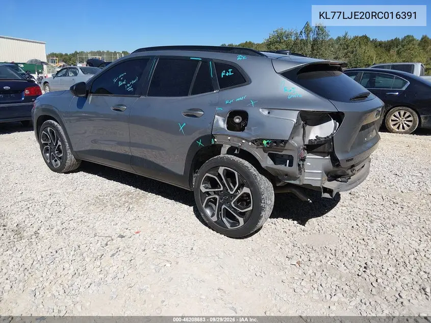 2024 CHEVROLET TRAX VIN KL77LJE20RC016391 — фото 3