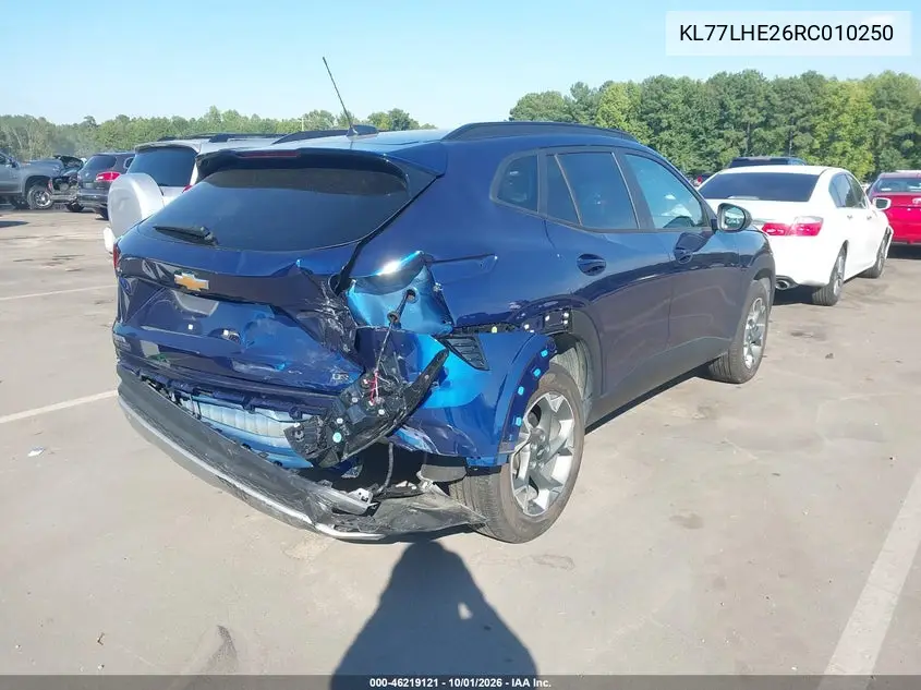 2024 CHEVROLET TRAX VIN KL77LHE26RC010250 — фото 4