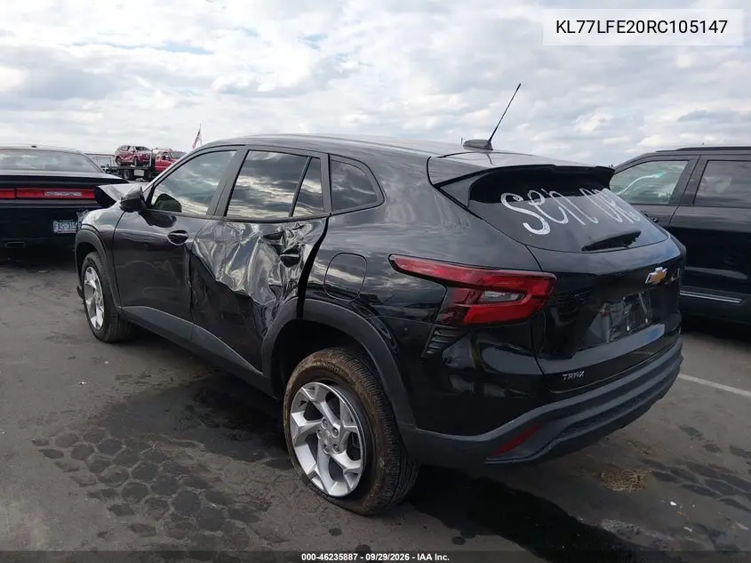 2024 CHEVROLET TRAX VIN KL77LFE20RC105147 — фото 3