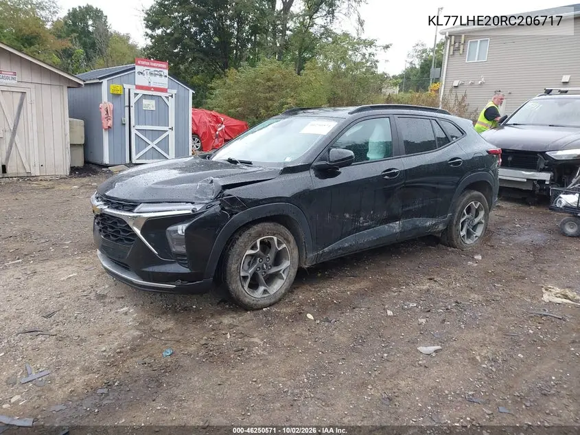 2024 CHEVROLET TRAX VIN KL77LHE20RC206717 — фото 2