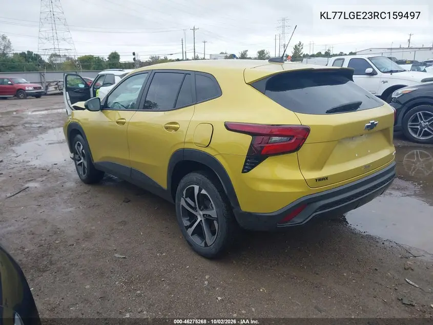 2024 CHEVROLET TRAX VIN KL77LGE23RC159497 — фото 3