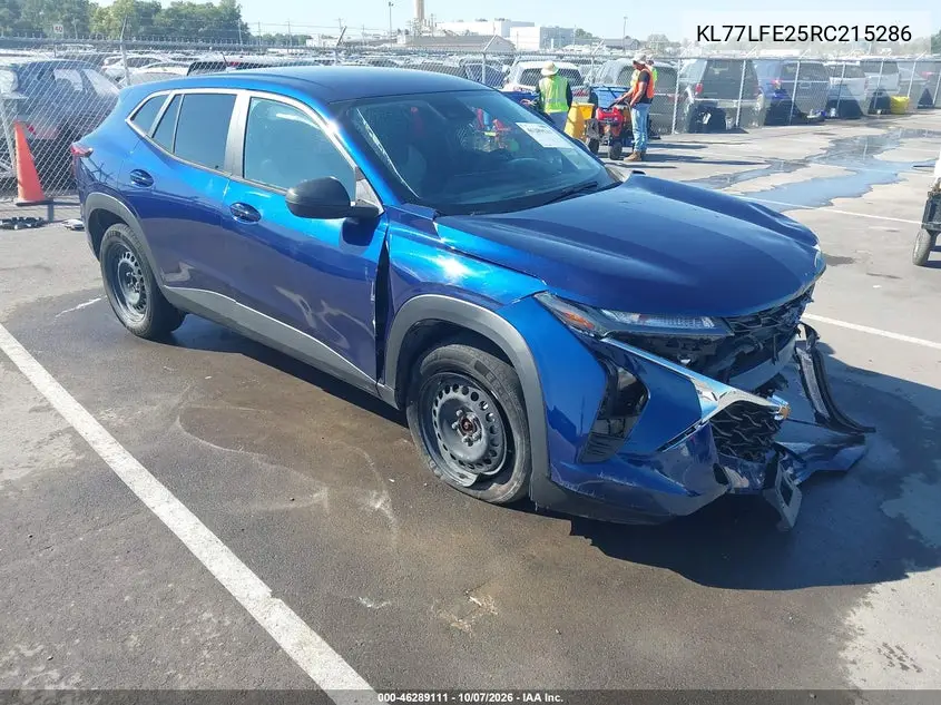 CHEVROLET TRAX 2024, VIN KL77LFE25RC215286