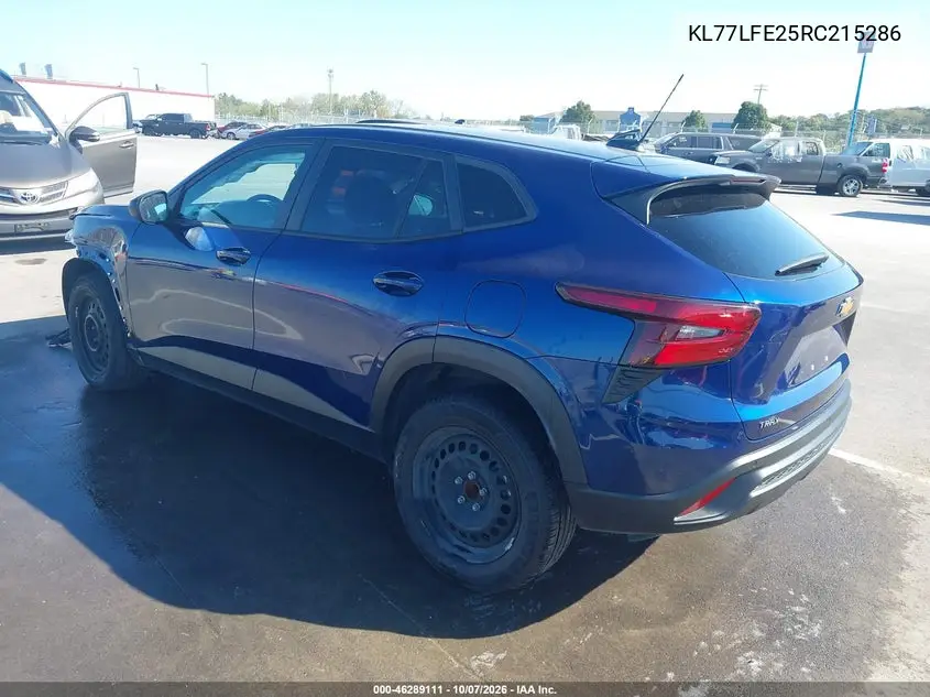 2024 CHEVROLET TRAX VIN KL77LFE25RC215286 — фото 3