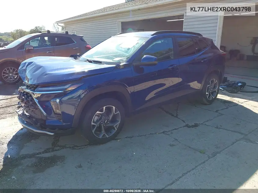 2024 CHEVROLET TRAX VIN KL77LHE2XRC043798 — фото 2