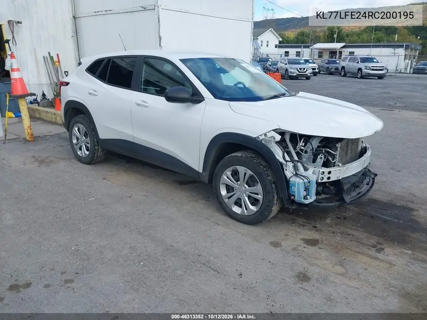 CHEVROLET TRAX 2024, VIN KL77LFE24RC200195