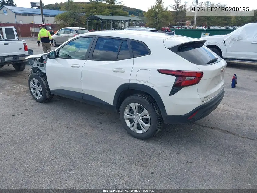 2024 CHEVROLET TRAX VIN KL77LFE24RC200195 — фото 3