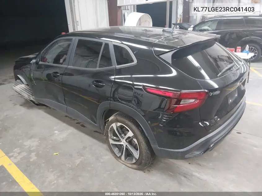 2024 CHEVROLET TRAX VIN KL77LGE23RC041403 — фото 3
