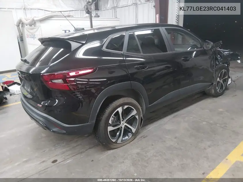 2024 CHEVROLET TRAX VIN KL77LGE23RC041403 — фото 4